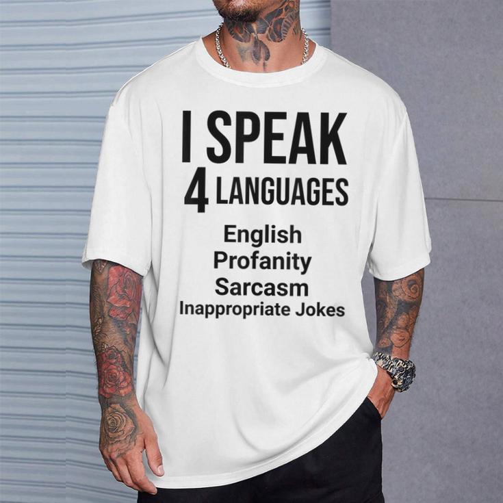 Ipeak 4 Languages おもしろ英語文法先生 Tシャツ 彼への贈り物