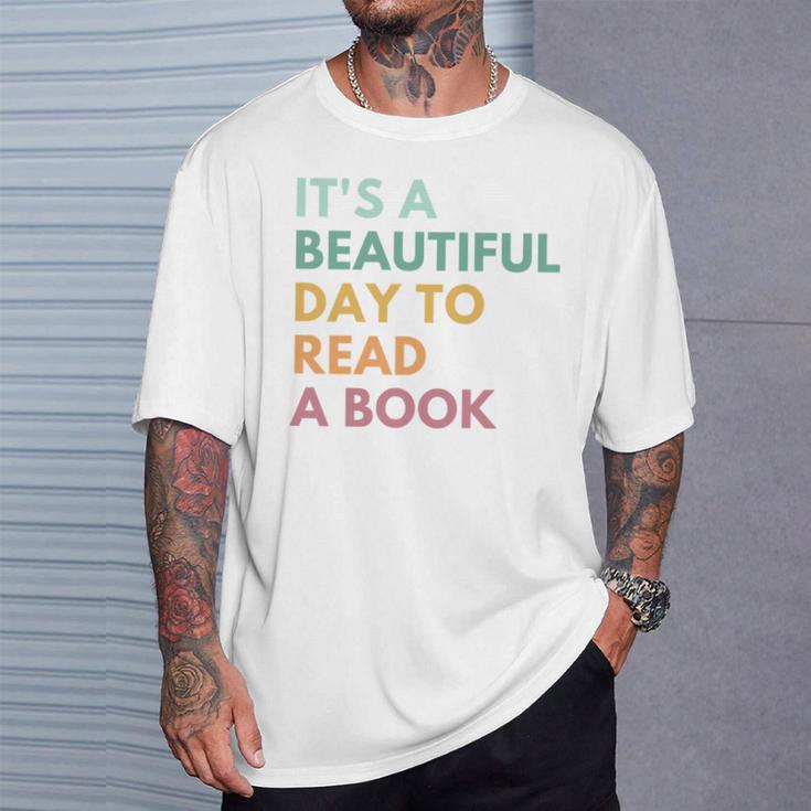 It's A Beautiful Day To Read A Book T-Shirt Gifts for Him