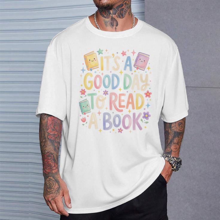 It’s A Good Day To Read A Book Cute Teacher Reading Premium Tri-Blend T-Shirt Gifts for Him
