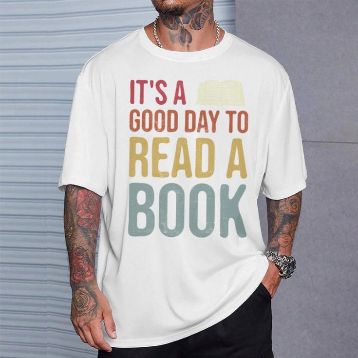It's A Good Day To Read A Book Vintage T-Shirt Gifts for Him It's A Good Day To Read A Book Vintage T-Shirt Gifts for Him