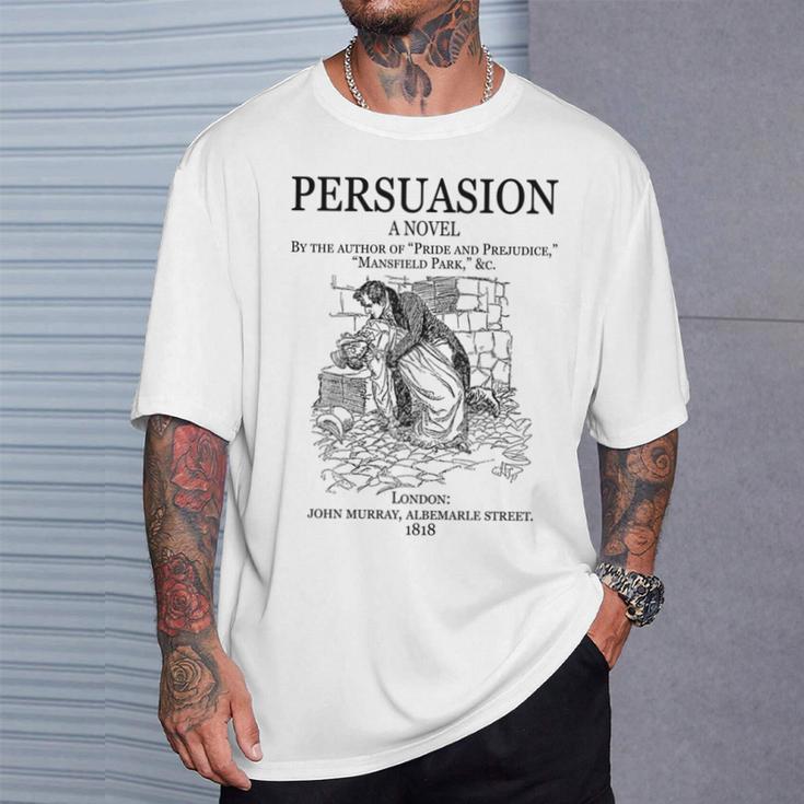 Jane Austen Persuasion Book Cover Classic Literature T-Shirt Gifts for Him