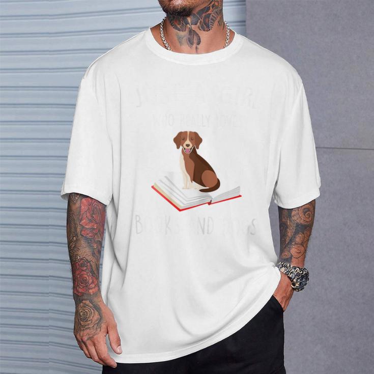 Just a Girl Loves Books And Dogs Reading Book T-Shirt Gifts for Him Just a Girl Loves Books And Dogs Reading Book T-Shirt Gifts for Him