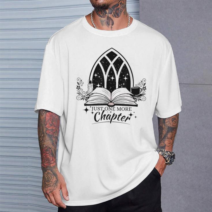 Just One More Chapter Cozy Gothic Book Lover T-Shirt Gifts for Him