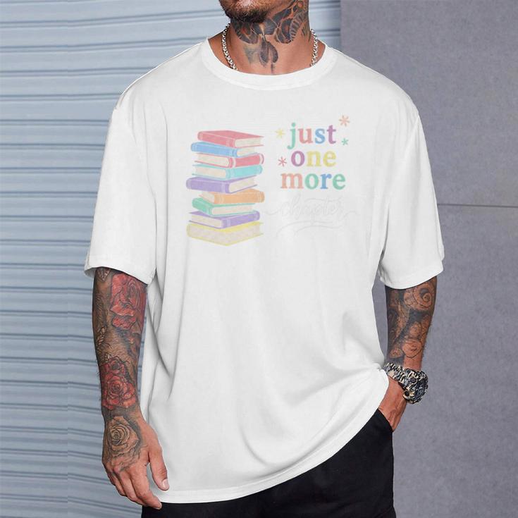 Just One More Chapter Cozy Pastel Bookworm Cute Book Reader Premium Tri-Blend T-Shirt Gifts for Him