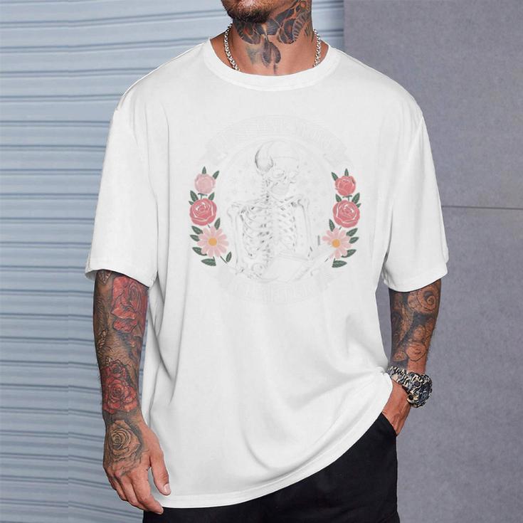 Just One More Chapter Gothic Skeleton Reading A Book Comfort Colors Crop Top T-Shirt Gifts for Him