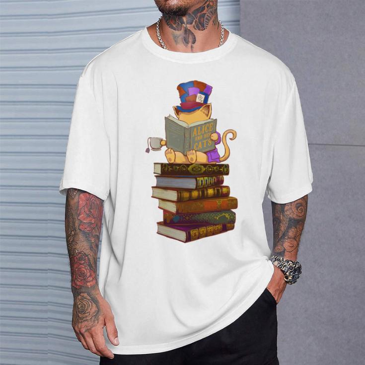 Kittens Cats Tea Party And Books T-Shirt Gifts for Him