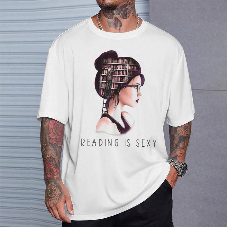 Lesen Is Sexy Goth Girl Books T-Shirt Gifts for Him Lesen Is Sexy Goth Girl Books T-Shirt Gifts for Him