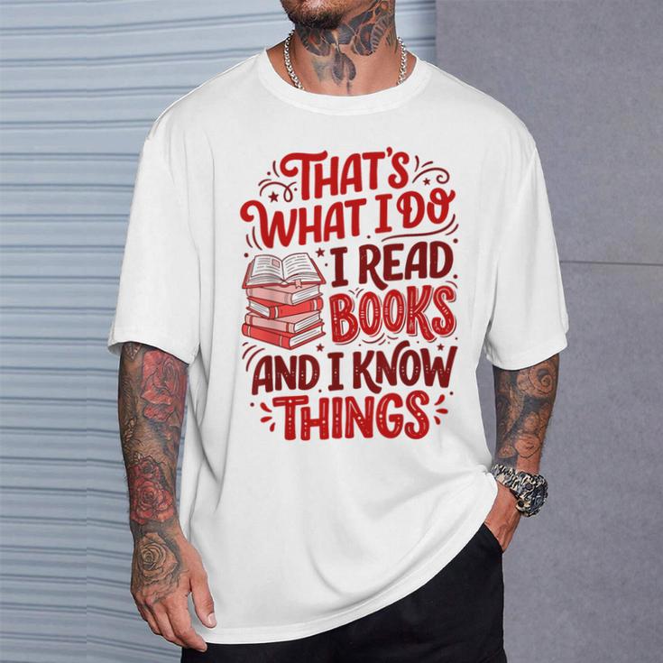 Librarian Book Lover Men Women Reading T-Shirt Gifts for Him