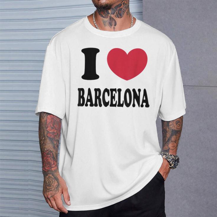 I Love Barcelona バルセロナが大好き Tシャツ 彼への贈り物