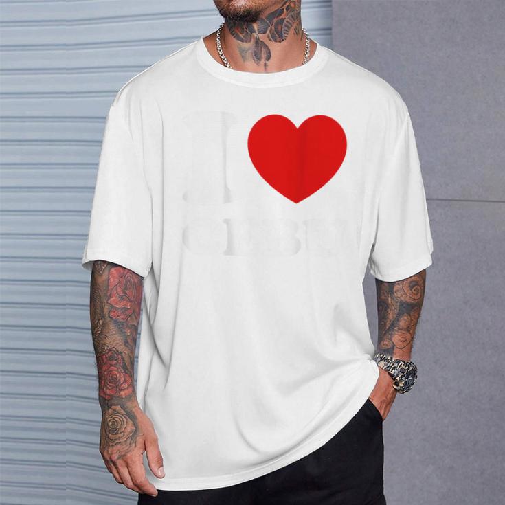 I Love Cebu 裏面にのみプリント フィリピンフィリピン Tシャツ 彼への贈り物