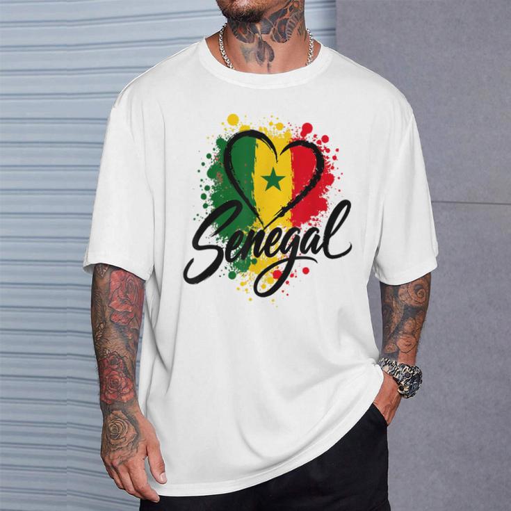 I Loveenegal 休暇 旅行 旗 お土産 ハート ツーリスト Tシャツ 彼への贈り物