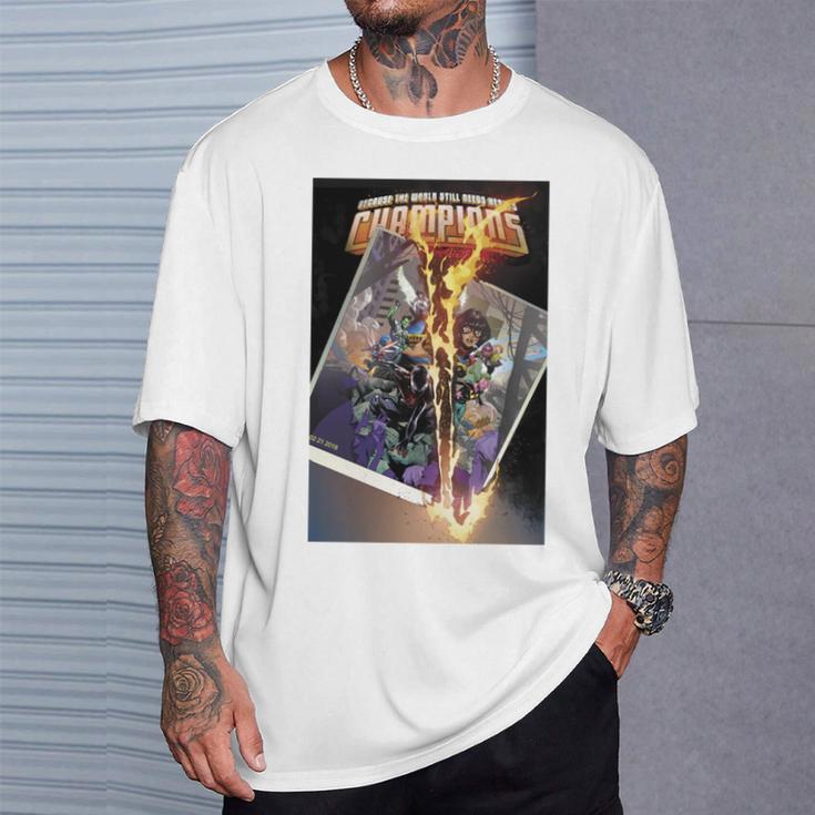 Marvel Comixology Champions Unlimited Comic Book Cover Comfort Colors Crop Top T-Shirt Gifts for Him Marvel Comixology Champions Unlimited Comic Book Cover Comfort Colors Crop Top T-Shirt Gifts for Him