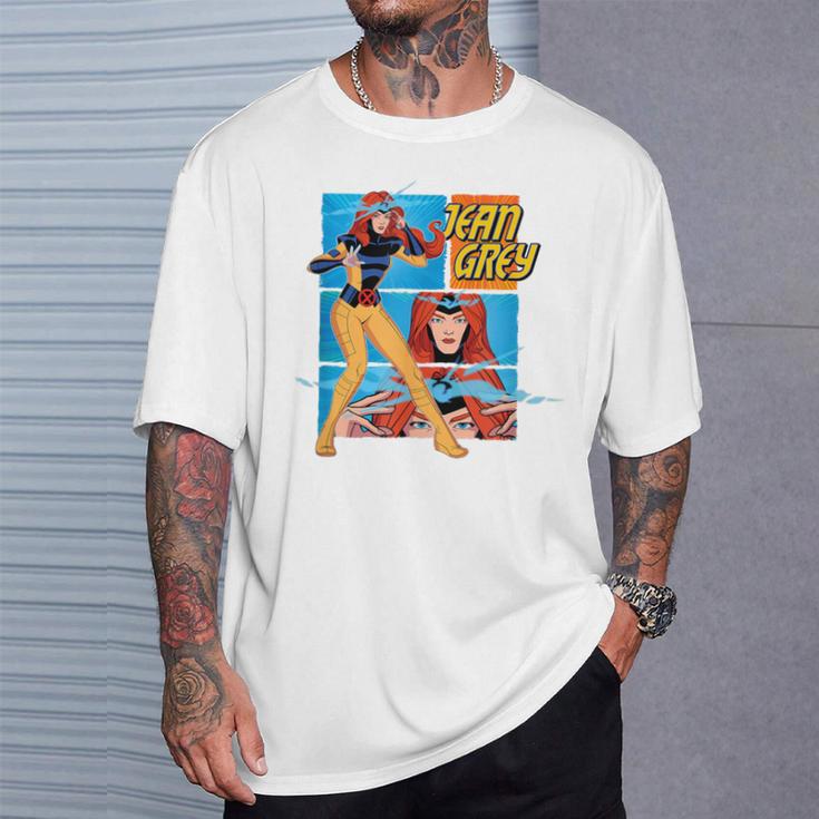 Marvel X-Men '97 Jean Grey Vintage Classic Comic Book Panels T-Shirt Gifts for Him