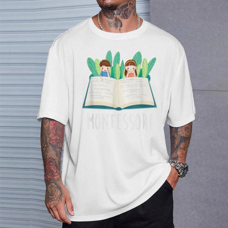 Montessori Learning Teacher Student Reading Books For Men Women Kids T-Shirt Gifts for Him