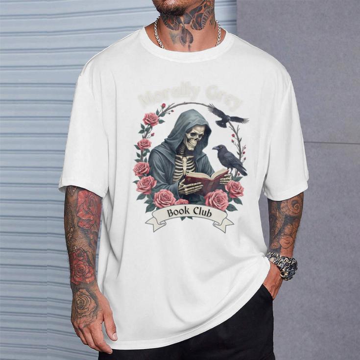 Morally Grey Book Club Gothic Skeleton And Raven Vintage Premium Tri-Blend T-Shirt Gifts for Him