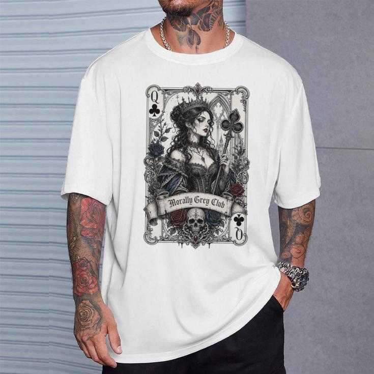 Morally Grey Book Club Lover Gothic Card Style Premium Tri-Blend T-Shirt Gifts for Him