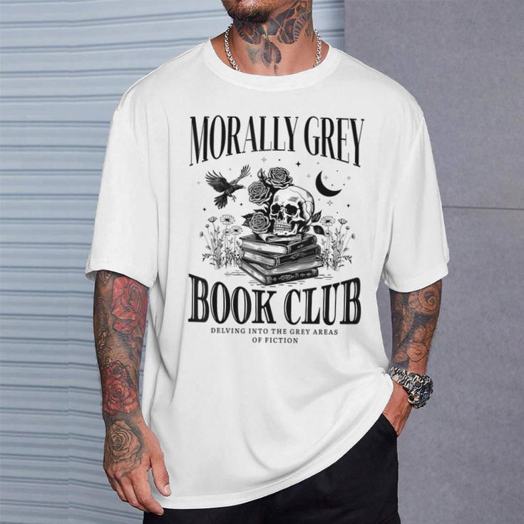 Morally Grey Book Club Skeleton Books Lover Bookworm T-Shirt Gifts for Him Morally Grey Book Club Skeleton Books Lover Bookworm T-Shirt Gifts for Him