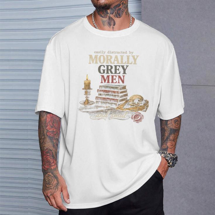 Morally Grey Men Reader Spicy Book Lover T-Shirt Gifts for Him