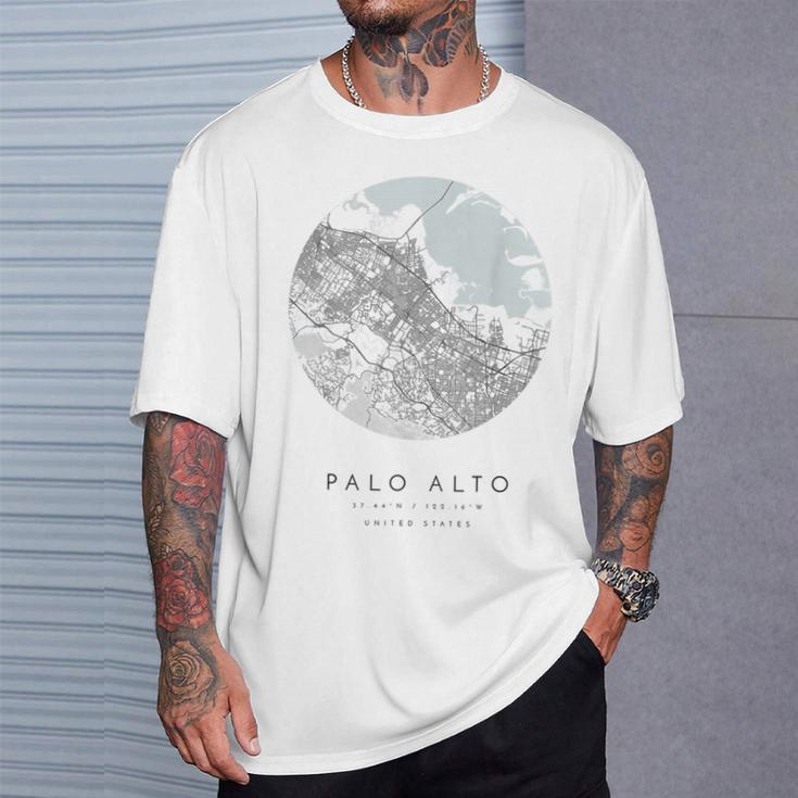 Palo Alto カリフォルニア コーディネート 地図 故郷 Tシャツ 彼への贈り物