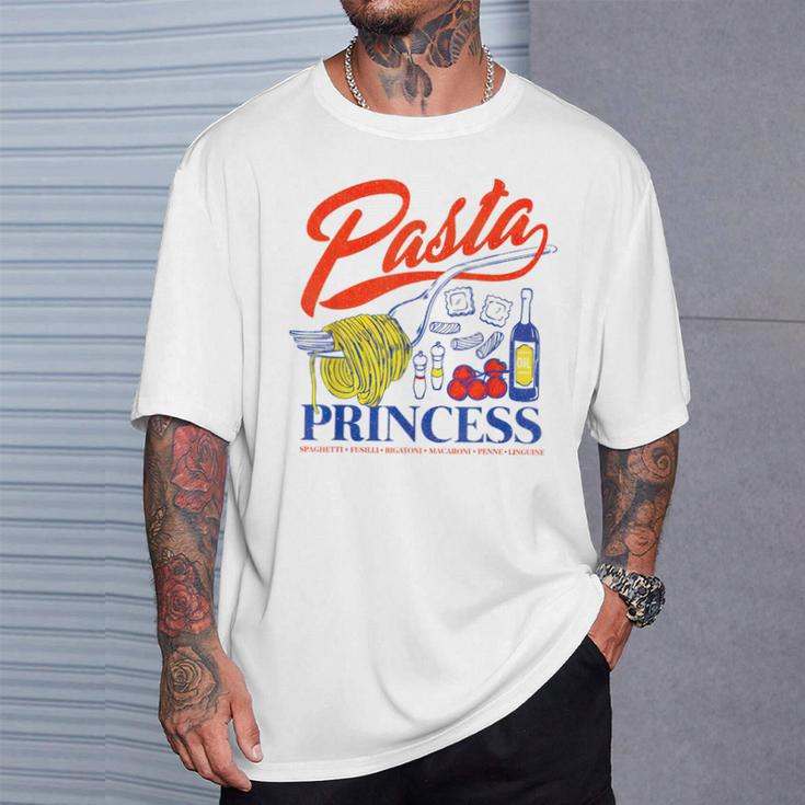 Pasta Princess Retro Italian Noodle Foodie Lover T-Shirt Gifts for Him