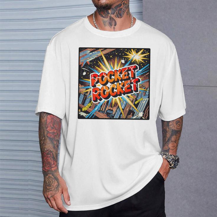 Pocket Rocket Comic Book Style Premium Tri-Blend T-Shirt Gifts for Him