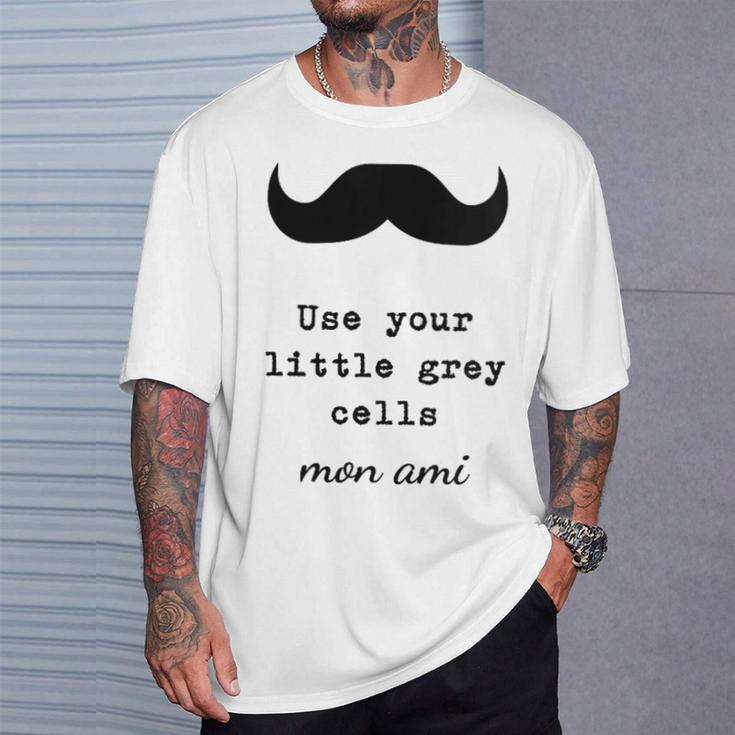POIROT USE YOUR LITTLE GREY CELLS BOOKS T-Shirt Gifts for Him
