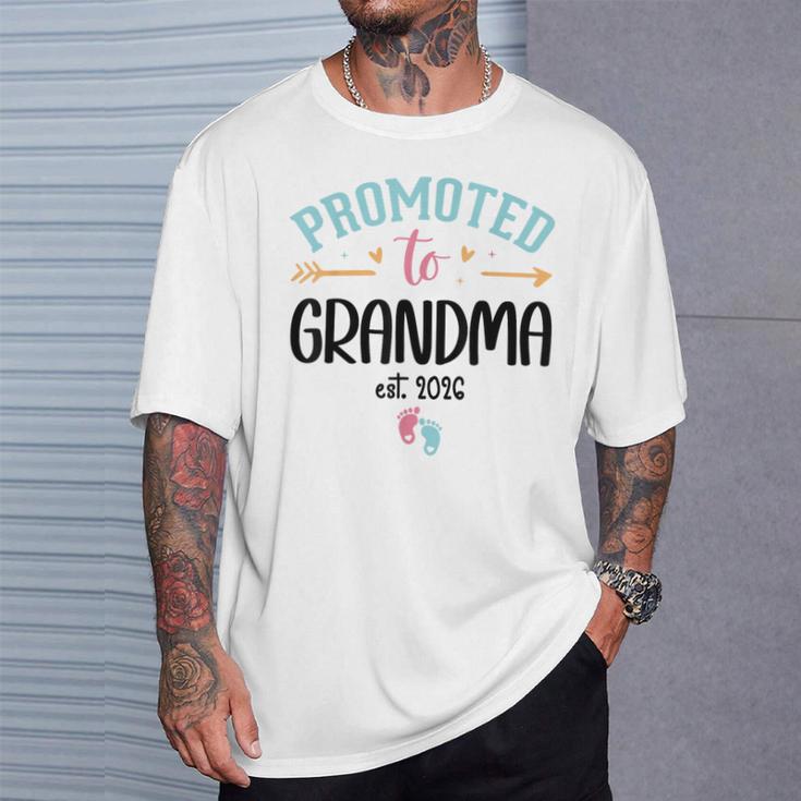 Promoted To Grandma Est 2026 Nana First Time Grandmother '26 Tシャツ 彼への贈り物