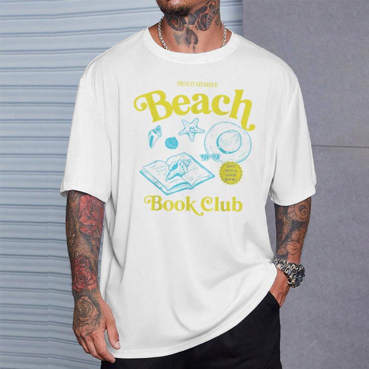 Proud Member Beach Book Club Retro Vintage Summer Bookish T-Shirt Gifts for Him Proud Member Beach Book Club Retro Vintage Summer Bookish T-Shirt Gifts for Him