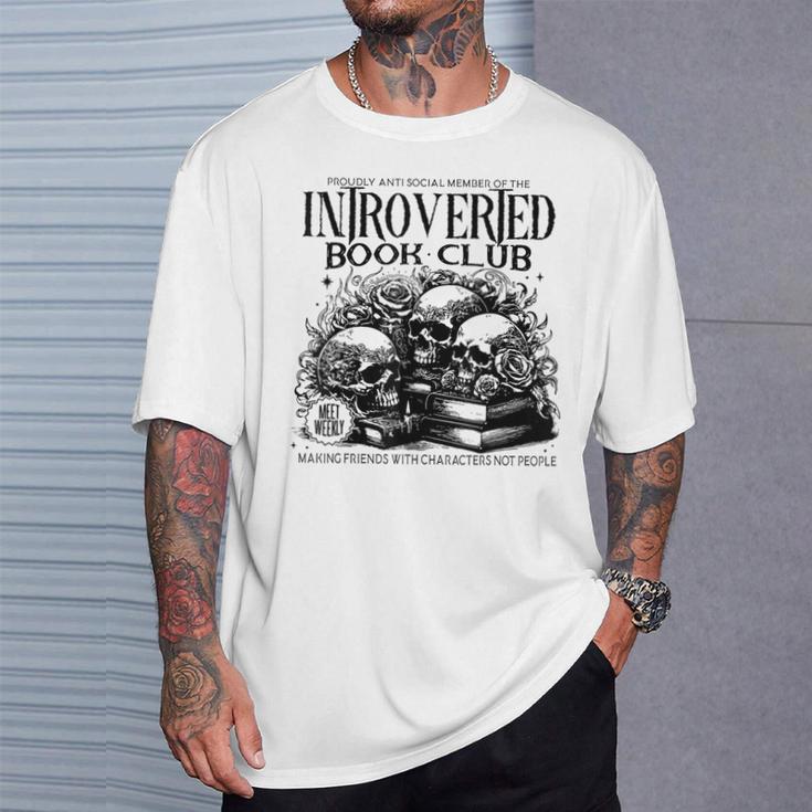 Proudly Anti Social Member Of The Introverted Book Club T-Shirt Gifts for Him Proudly Anti Social Member Of The Introverted Book Club T-Shirt Gifts for Him