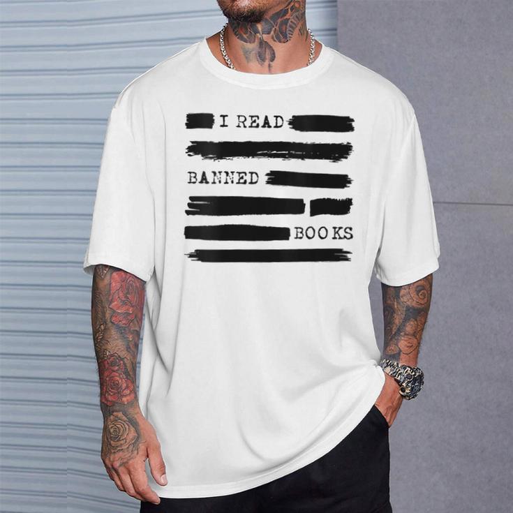 I Read Banned Books Banned Books Week Librarian Teacher T-Shirt Gifts for Him