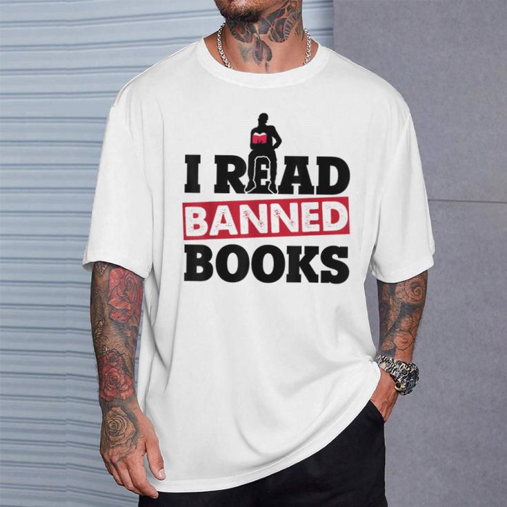 I Read Banned Books Banned Books Week Reading Men T-Shirt Gifts for Him I Read Banned Books Banned Books Week Reading Men T-Shirt Gifts for Him