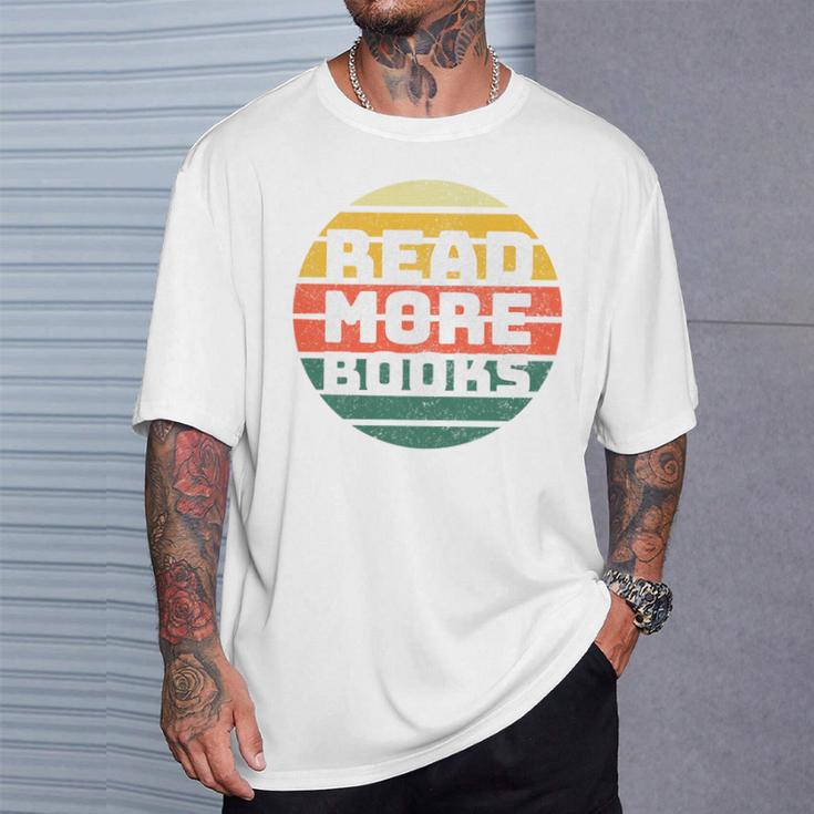 Read More Books Retro Vintage Book Lover Premium Tri-Blend T-Shirt Gifts for Him