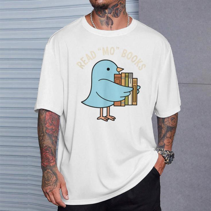 Read Mo Books Cute Bird Reading Kids Book Lover T-Shirt Gifts for Him