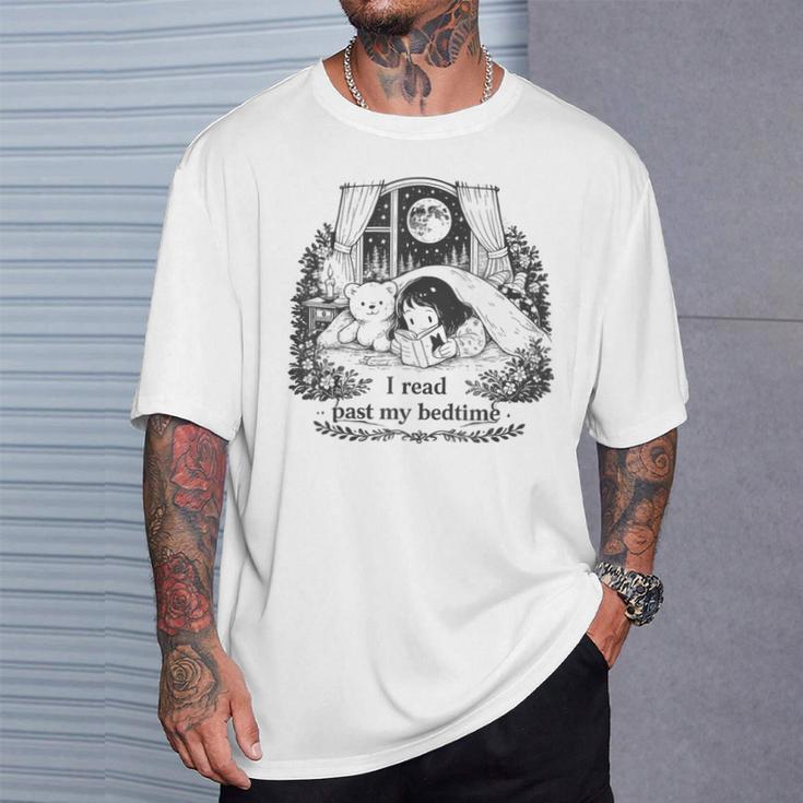 I Read Past My Bedtime Book Lover Bookworm Girl Women T-Shirt Gifts for Him