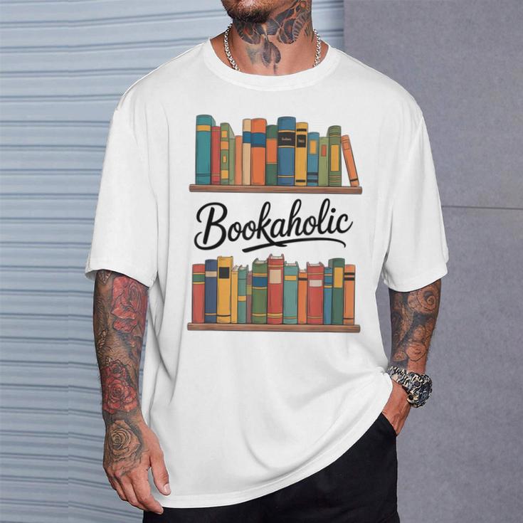 Reading As a Bookaholic For Book Lovers T-Shirt Gifts for Him
