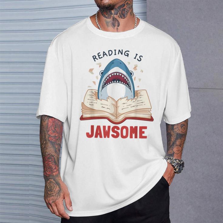 Reading Is Jawsome Bookworm Shark Book Lover For Kids T-Shirt Gifts for Him Reading Is Jawsome Bookworm Shark Book Lover For Kids T-Shirt Gifts for Him