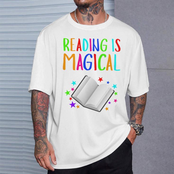 Reading Is Magical I Love To Read Book Lovers Teacher T-Shirt Gifts for Him