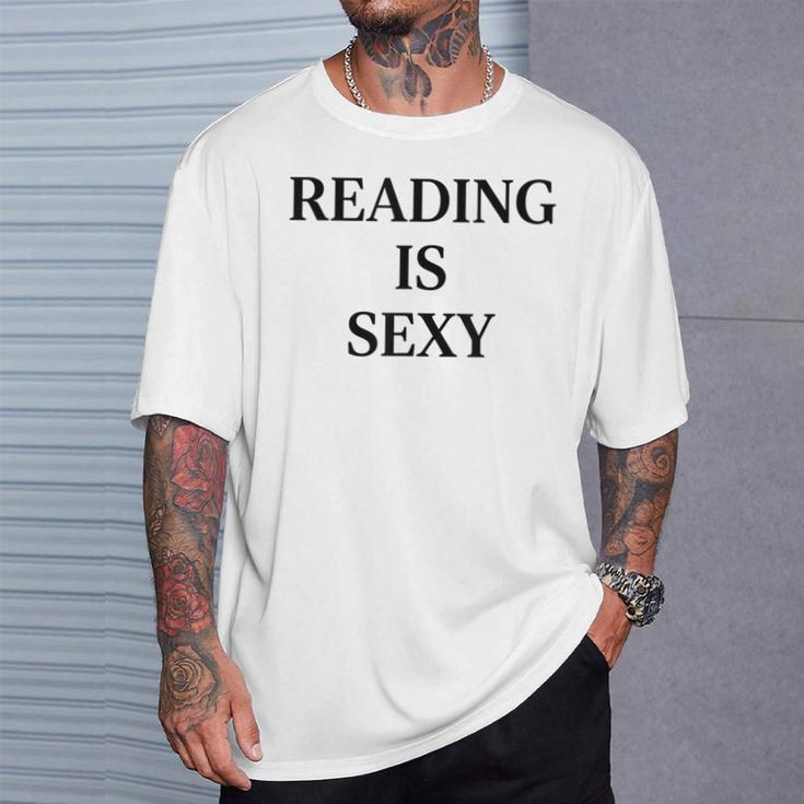 Reading Is Sexy Literary Reading Book Humor T-Shirt Gifts for Him