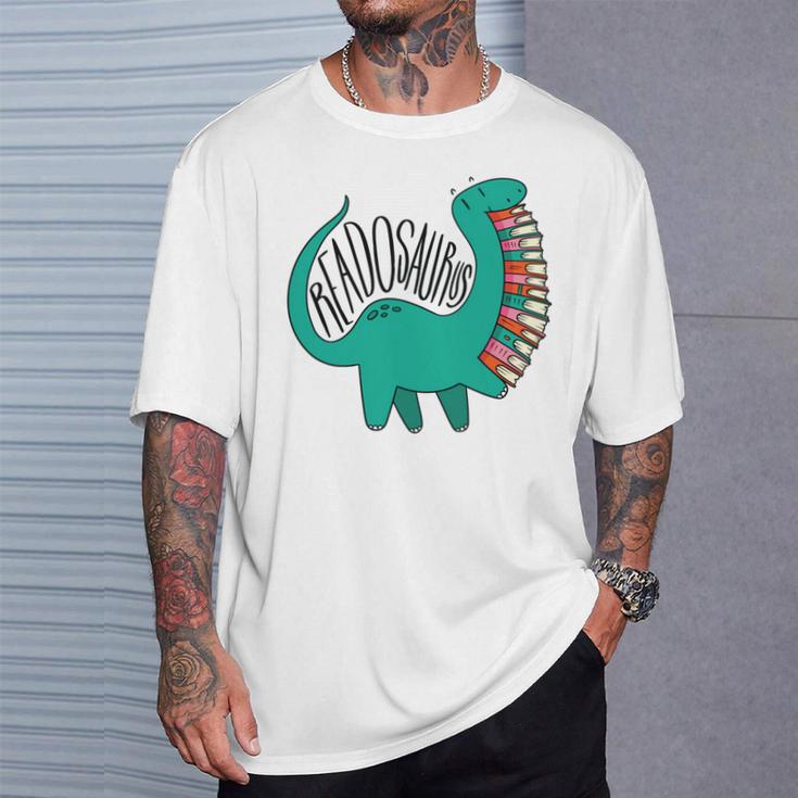 Readosaurus Cute Dinosaur Reading Books Reading T-Shirt Gifts for Him Readosaurus Cute Dinosaur Reading Books Reading T-Shirt Gifts for Him