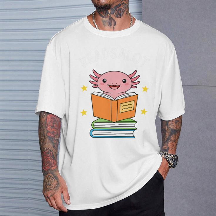Readsalot Axolotl Reading Kids Book Lover Librarian Premium Tri-Blend T-Shirt Gifts for Him Readsalot Axolotl Reading Kids Book Lover Librarian Premium Tri-Blend T-Shirt Gifts for Him