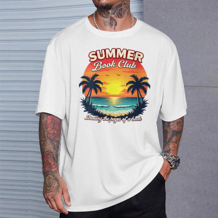 Retro Summer Book Reading Club T-Shirt Gifts for Him