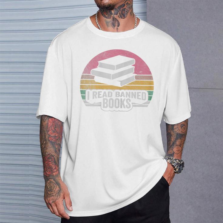 Retro Vintage Banned Books Shirt I Read Banned Books T-Shirt Gifts for Him Retro Vintage Banned Books Shirt I Read Banned Books T-Shirt Gifts for Him