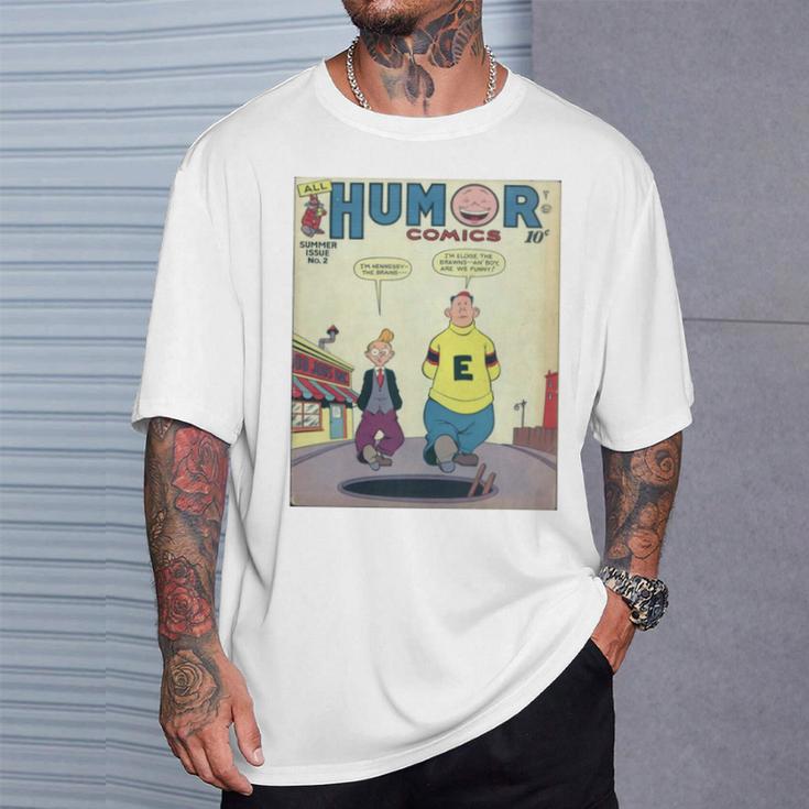 Retro Vintage Distressed Comic Book Humor Original Print T-Shirt Gifts for Him