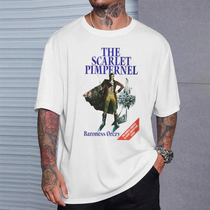 The Scarlet Pimpernel Baroness Orczy Vintage Book Cover T-Shirt Gifts for Him
