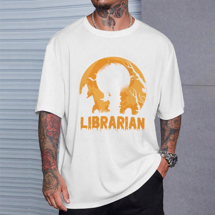 This Is My Scary Librarian Halloween Book Lover Scary Reader T-Shirt Gifts for Him