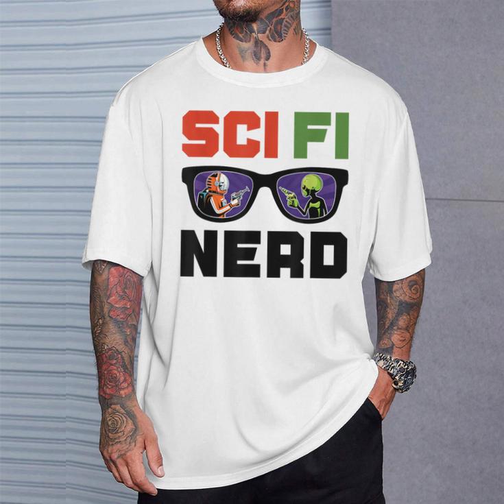 Sci Fi Nerd Science Fiction Book Movie Fan T-Shirt Gifts for Him