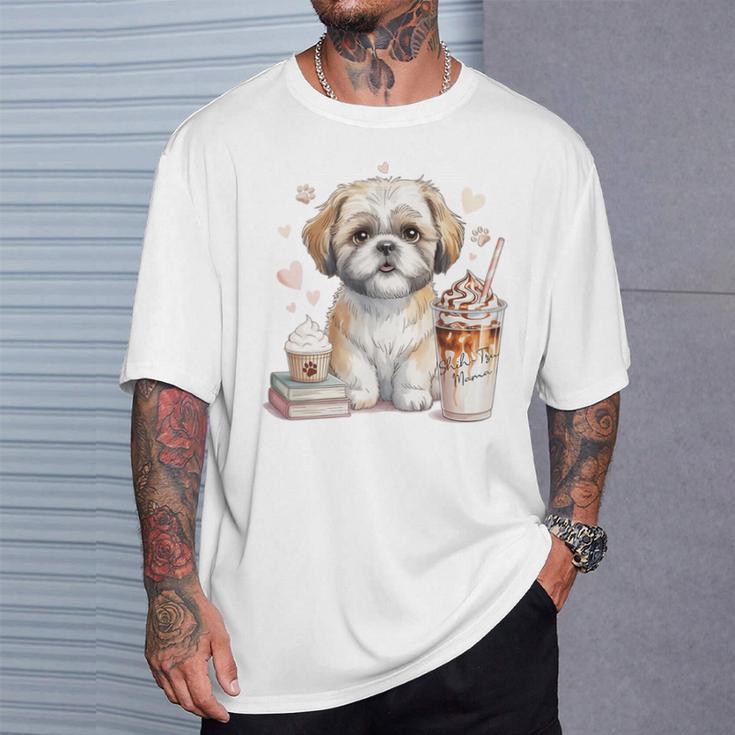 Shih Tzu Treats Books And Coffee Shih-Tzu For Dog Moms Premium Tri-Blend T-Shirt Gifts for Him