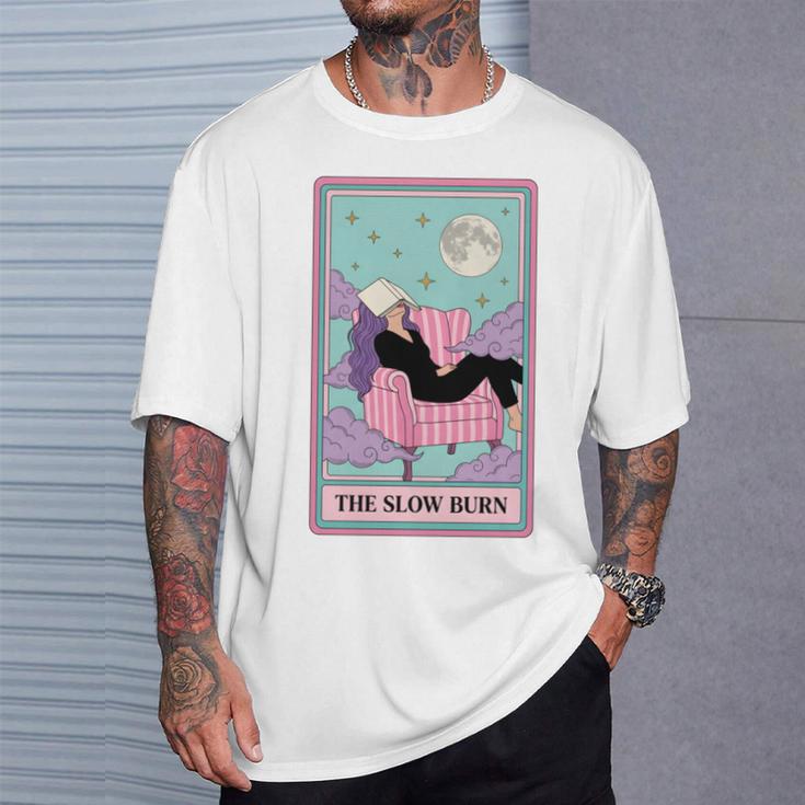 The Slow Burn Tarot Dark Romance Reader Smut Smutty Book T-Shirt Gifts for Him