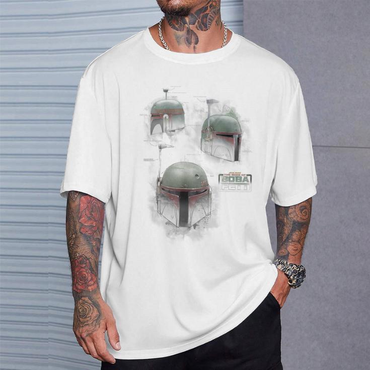 Star Wars The Book Of Boba Fett Helmet Schematic V-3 T-Shirt Gifts for Him