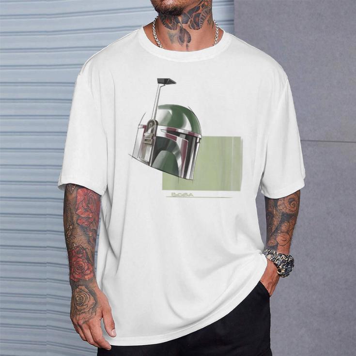 Star Wars The Book Of Boba Fett Minimalist Helmet T-Shirt Gifts for Him Star Wars The Book Of Boba Fett Minimalist Helmet T-Shirt Gifts for Him